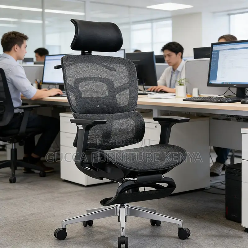 Full Mesh Orthopedic Reclining Seat With Footrest