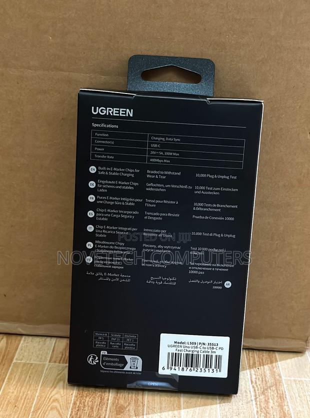 Ugreen Uno Robot Usb-C to Usb-C 100w Fast Charging 5a Cable 3m – L509 - thumbnail 2