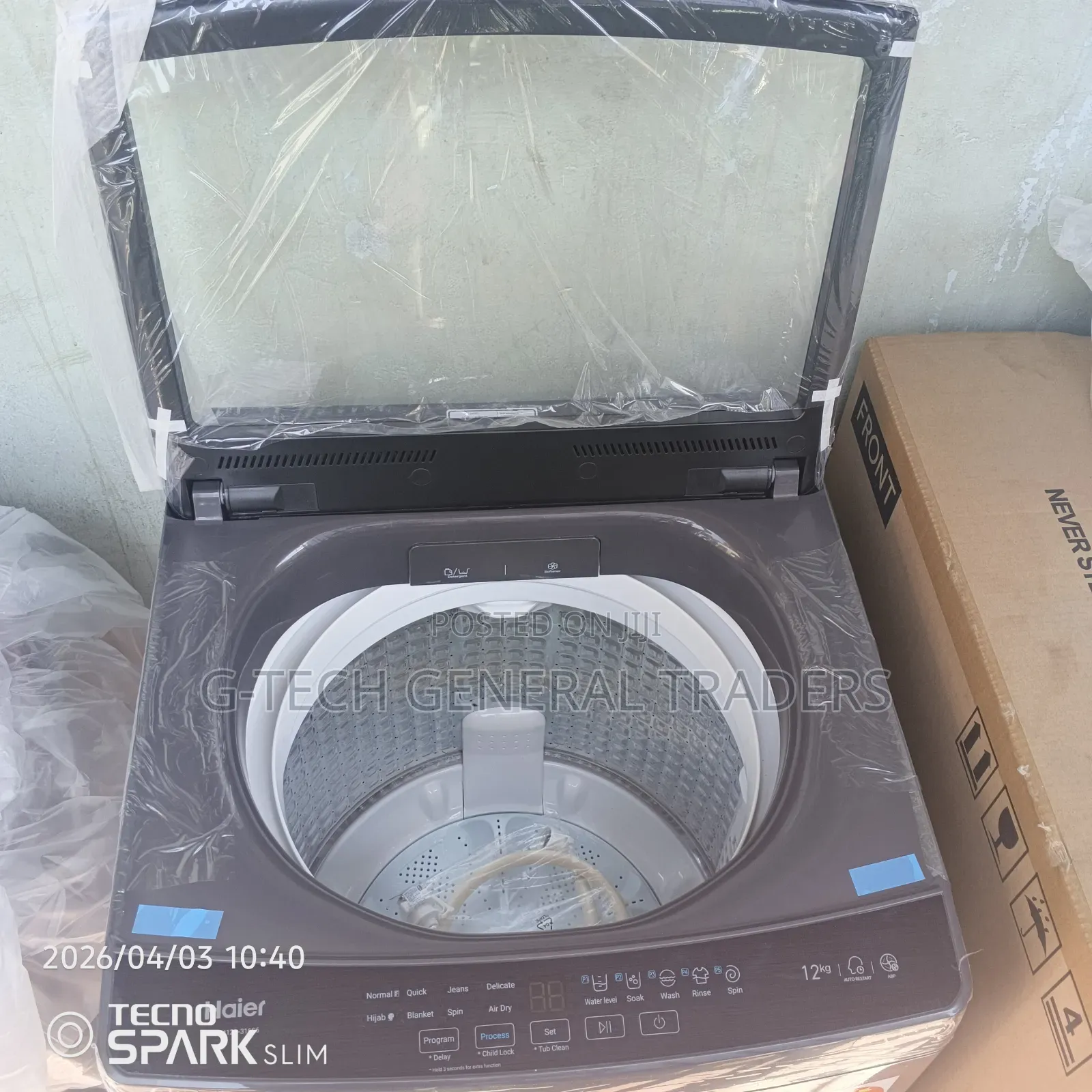 Haier Top Loader Fully Automatic 12kg Wash and Spin-Extra Spacious