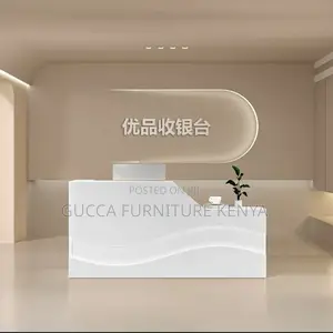 Professional Office White Reception Counter Desk