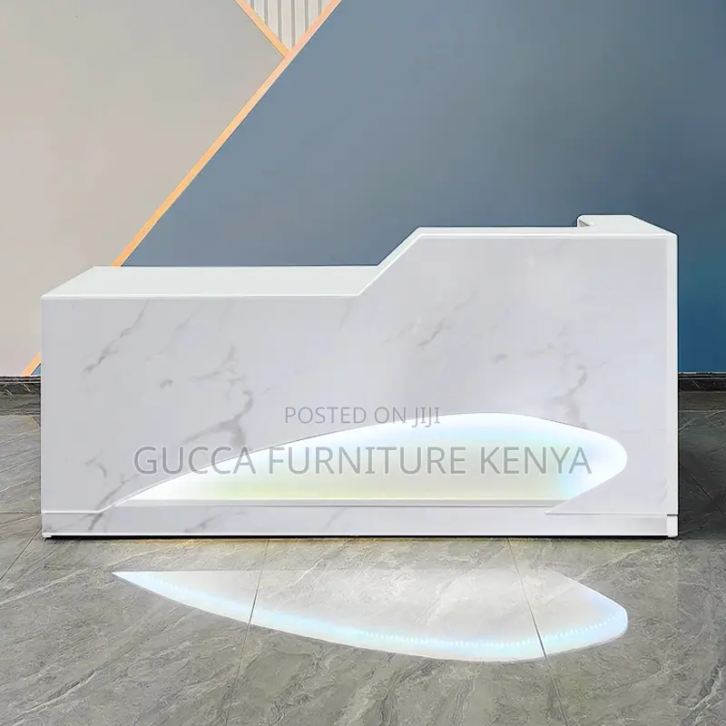 Professional Office White Reception Counter Desk