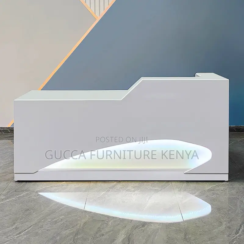 Professional Office White Reception Counter Desk
