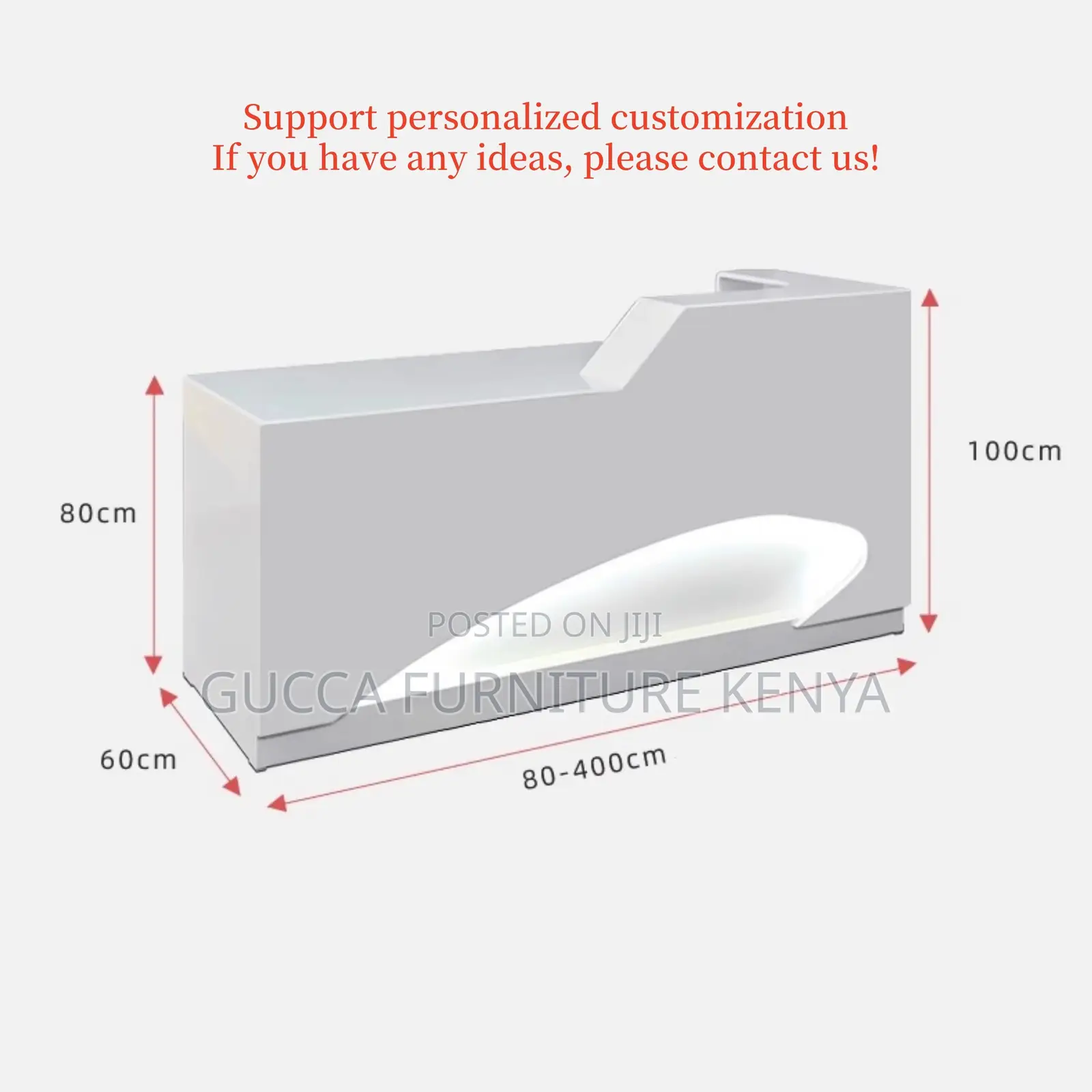Professional Office White Reception Counter Desk