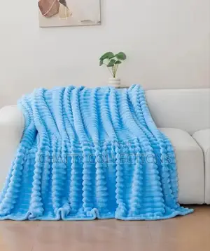 6 by 6 Sky Blue Warm Velvet Throw Blanket Fleece Blanket