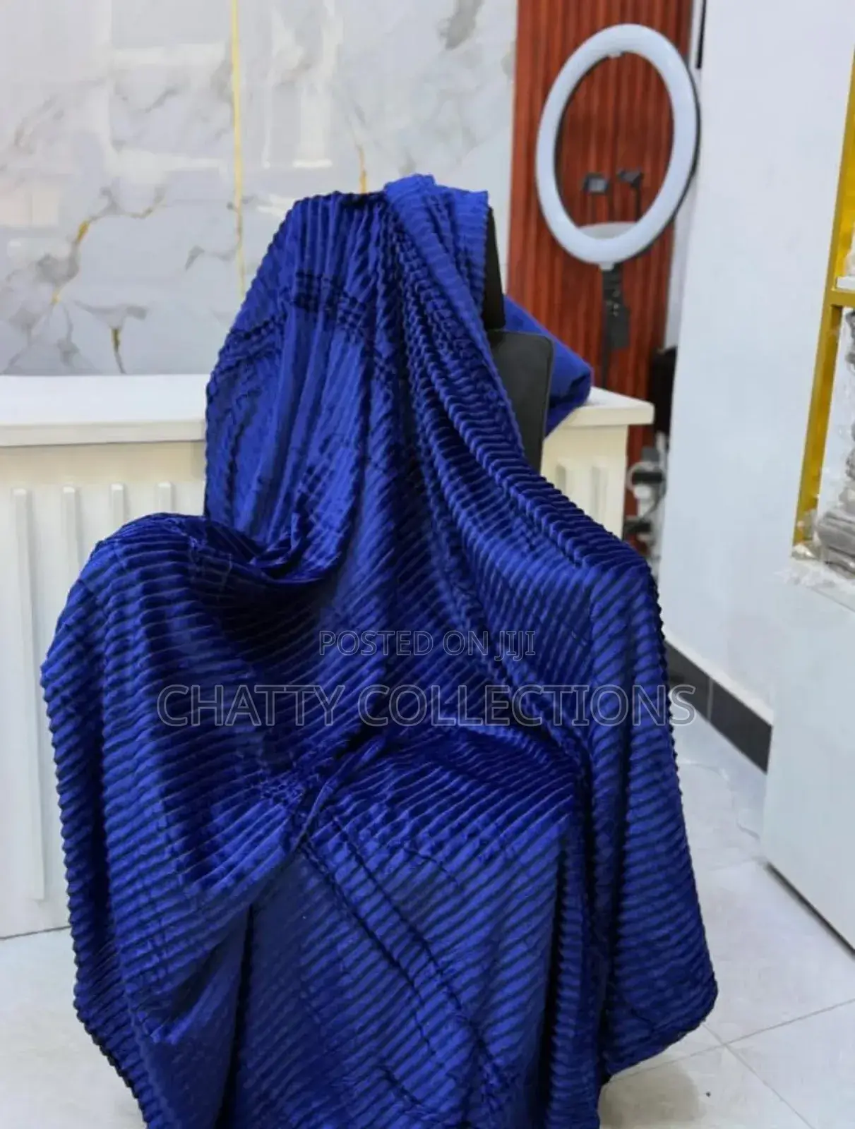 6 by 6 Sky Navy Blue Warm Velvet Throw Blanket Fleece Blanket