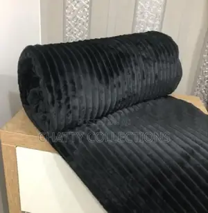 6 by 6 Black Warm Velvet Throw Blanket Fleece Blanket