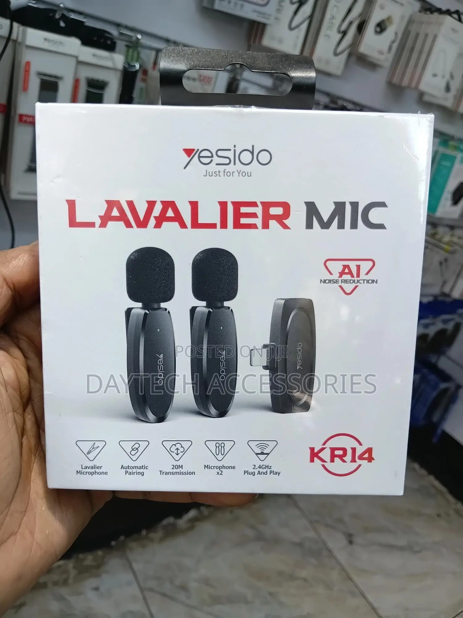 Yesido Kr14 Dual Wireless Lavalier Mic With Ai Noise Reduction
