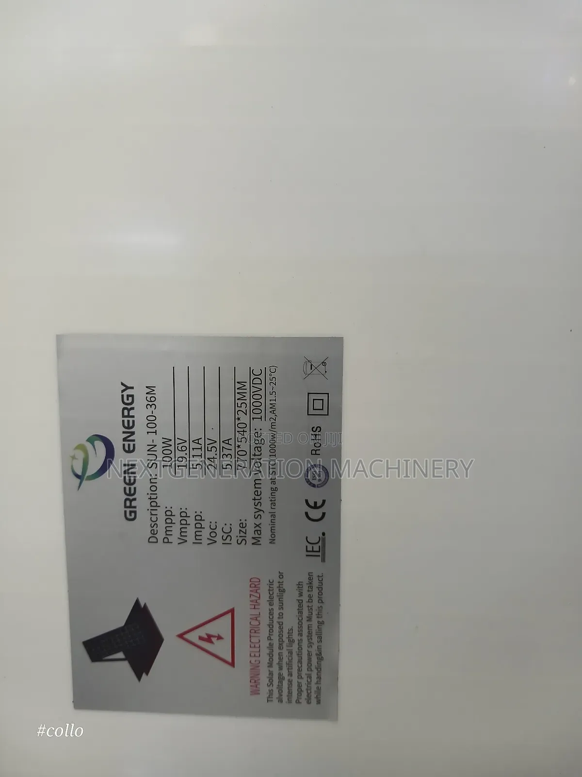100watts Solar Panel