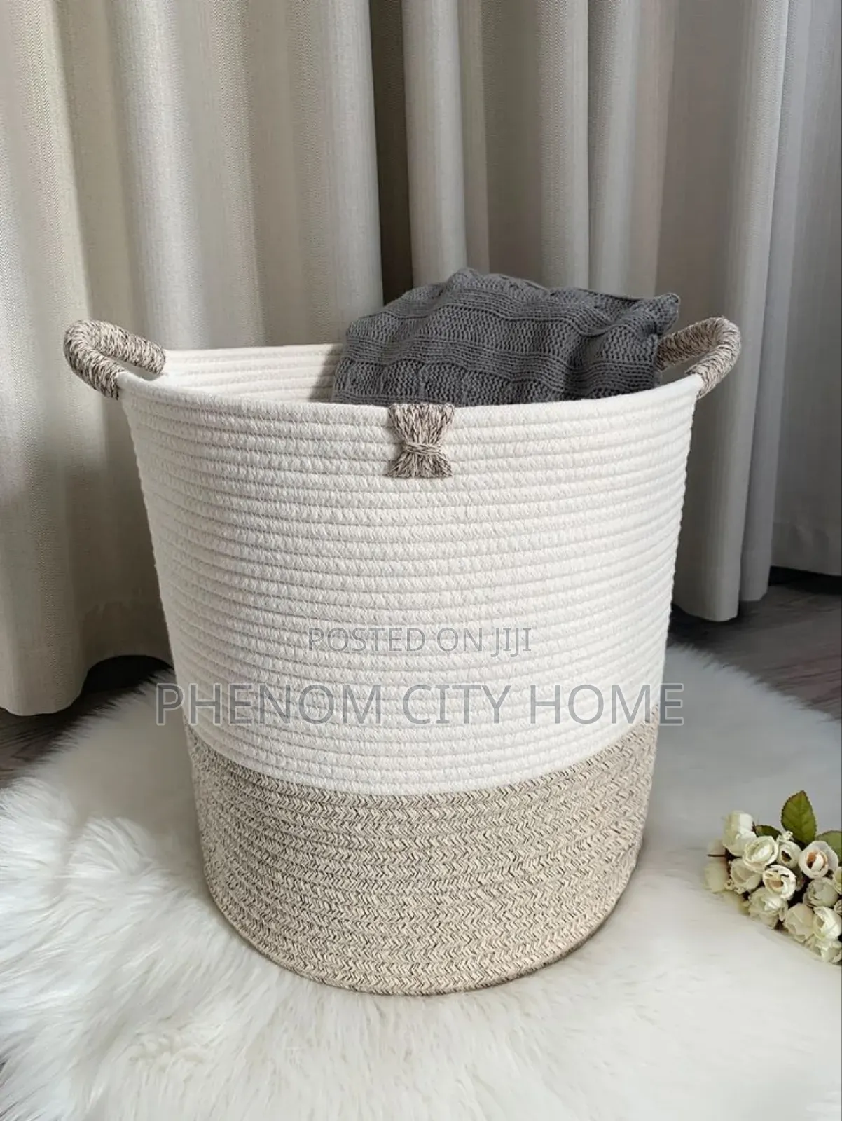 Handmade Jute Rope Storage Basket