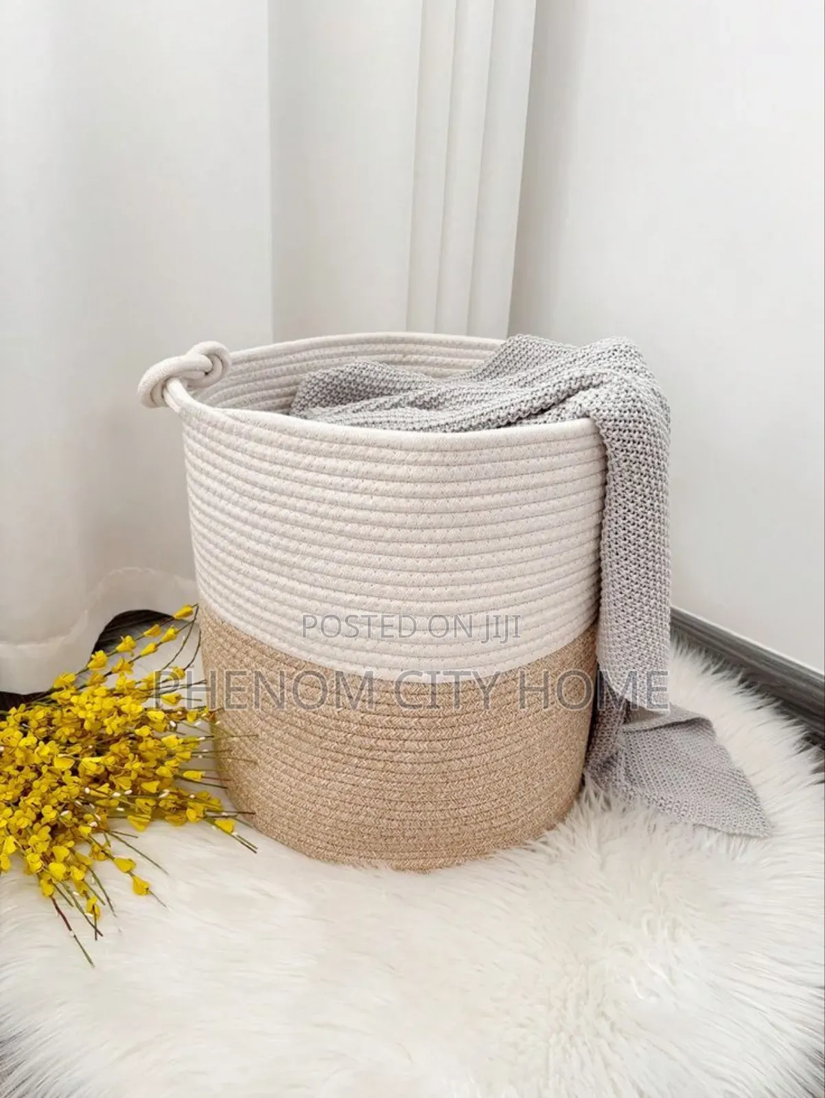 Handmade Jute Rope Storage Basket