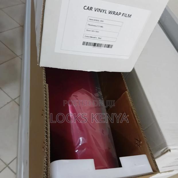 Metallic Red Car Wrap