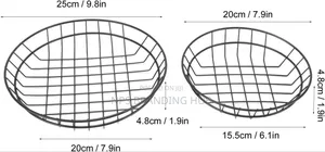 Fries Basket,French Fries Strainer/Holder for Serving (Round 20cm) HBC