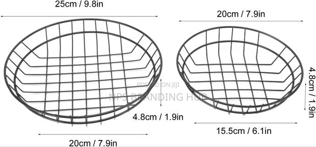 Fries Basket,French Fries Strainer/Holder for Serving (Round 20cm) HBC - thumbnail 4