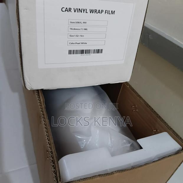 Pearl White Car Wrap - main view
