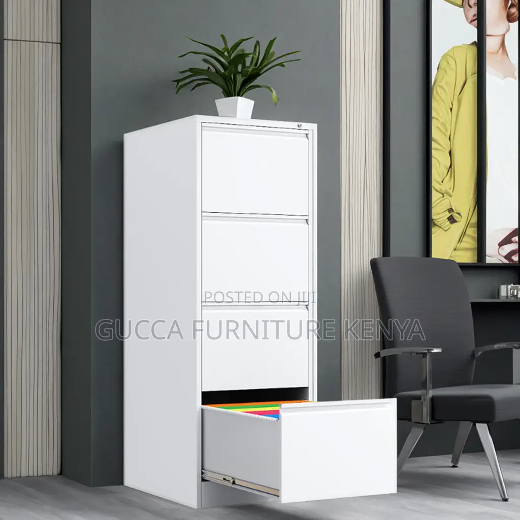 4-Drawers Space-Saving Metallic Locker Cabinet