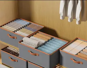 Closet Organizer Storage of Clothes With Removable Dividers.