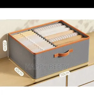 Closet Organizer Storage of Clothes With Removable Dividers.