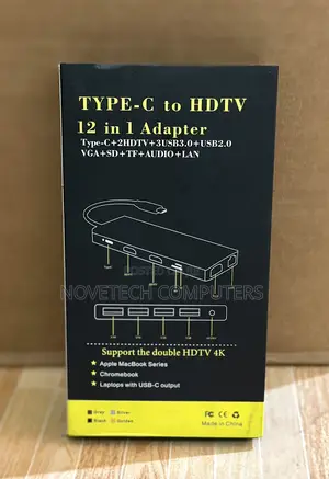 Type-C 12-in-1 Usb-C Hub – Hdmi, Vga, Usb 3.0, Sd/Tf, Rj45, Pd, Audio