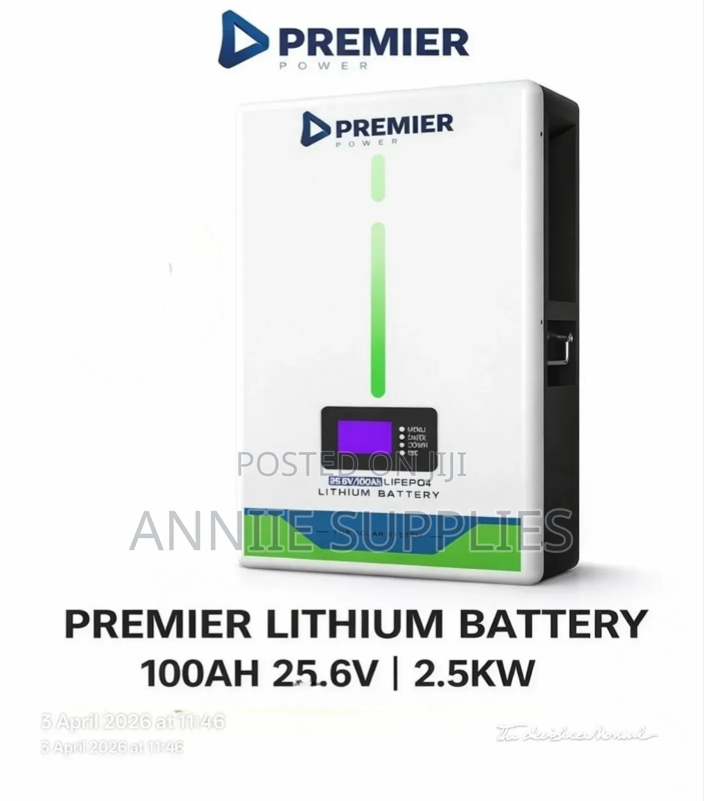 Ion Lithium Battery 100ah 25.6v |2.5kw
