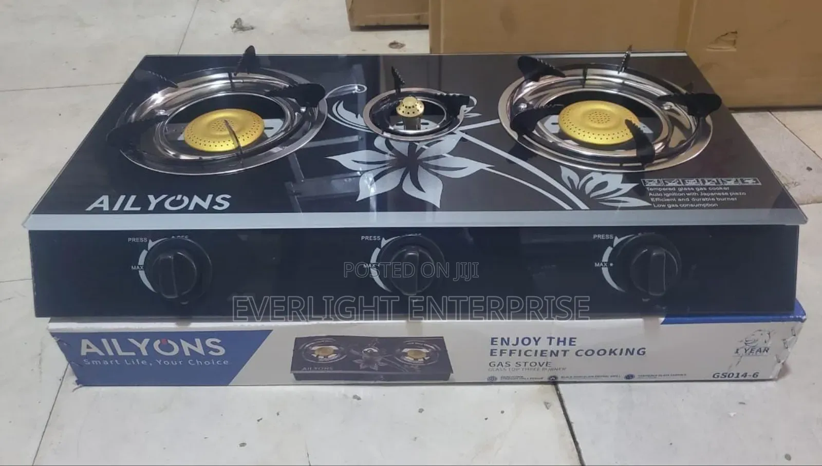 Ailyons 3 Burner Glass Top Cooker