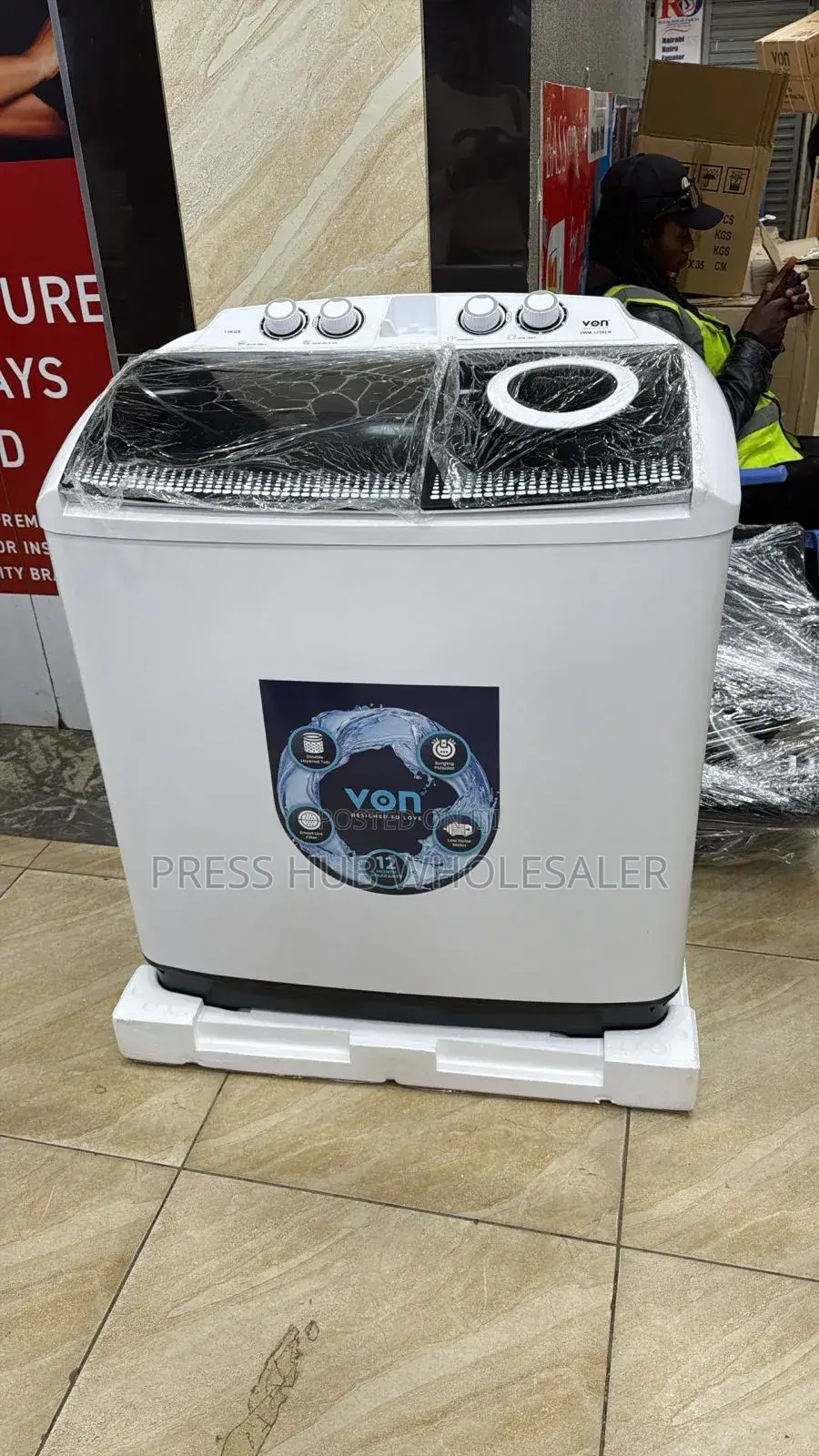 Von Twin Tub Washing Machine 13kg