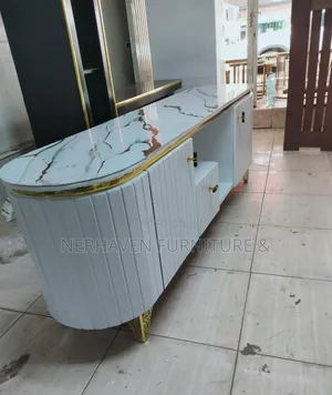 Tv Stand With Marble Top – Premium Living Room Stand