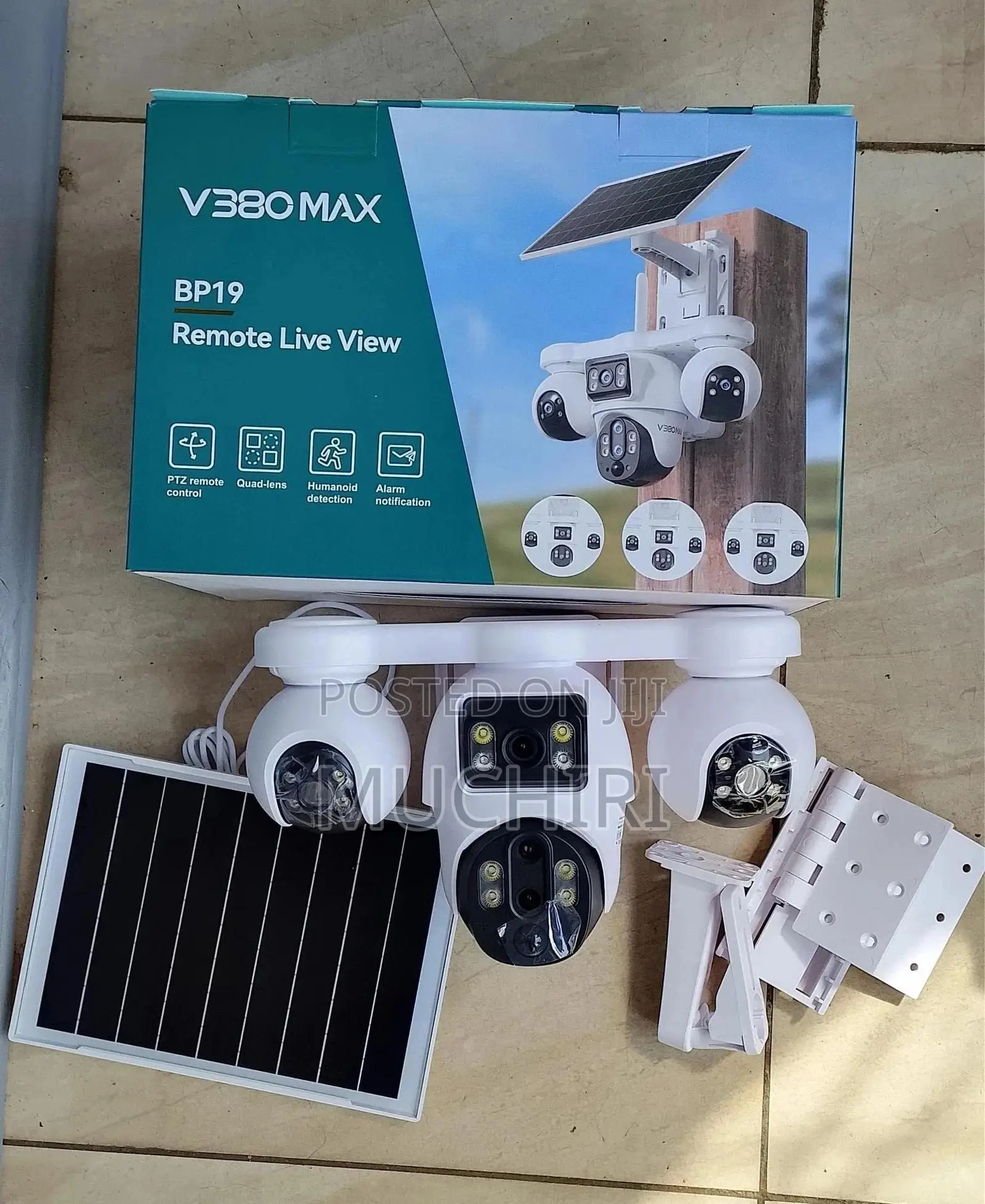 V380 Four Lens V380pro CCTV Night Vision 4g Sim Card Battery