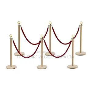 Gold Crowd Control Barrier Set of Six Pieces