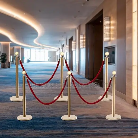Gold Crowd Control Barrier Set of Six Pieces
