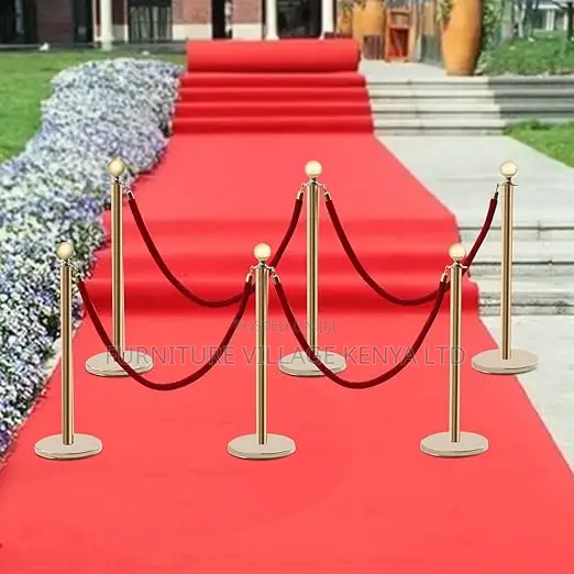 Gold Crowd Control Barrier Set of Six Pieces