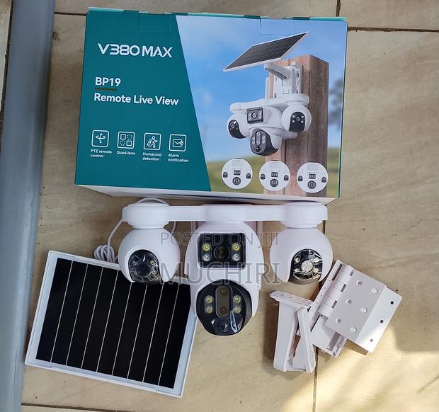 V380max Four Lens 4g PTZ Solar Camera
