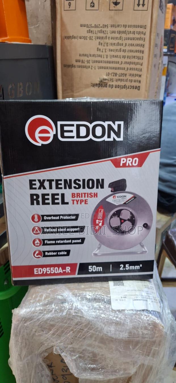 Edon Pro Extension Reel 50mtrs 2.5mm Rubber Cable - thumbnail 2