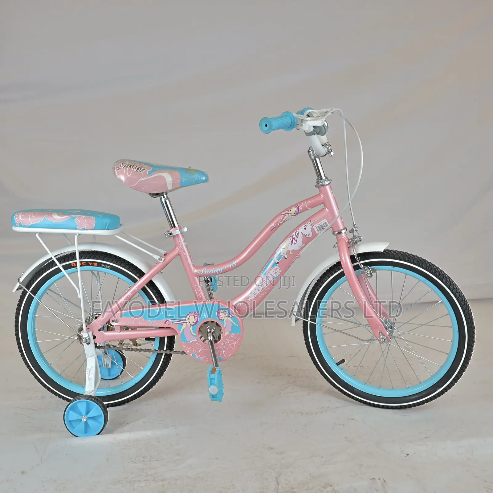 High-Grade Pink Swing Bicycle for Kids Aged 5-7