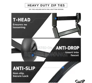Heavy Duty Zip Ties (200pc Pack) in Kenya