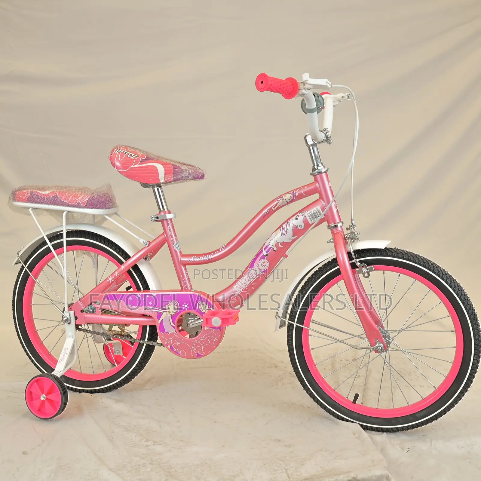 Sporty Pink Swing Brand Bike Size 18 - 5-7 Years Old