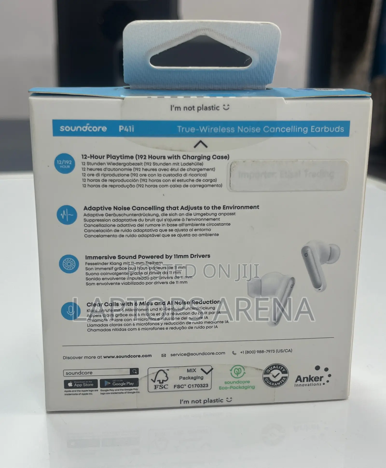 Soundcore P41i Earbuds With Built-in Phone Charging-White