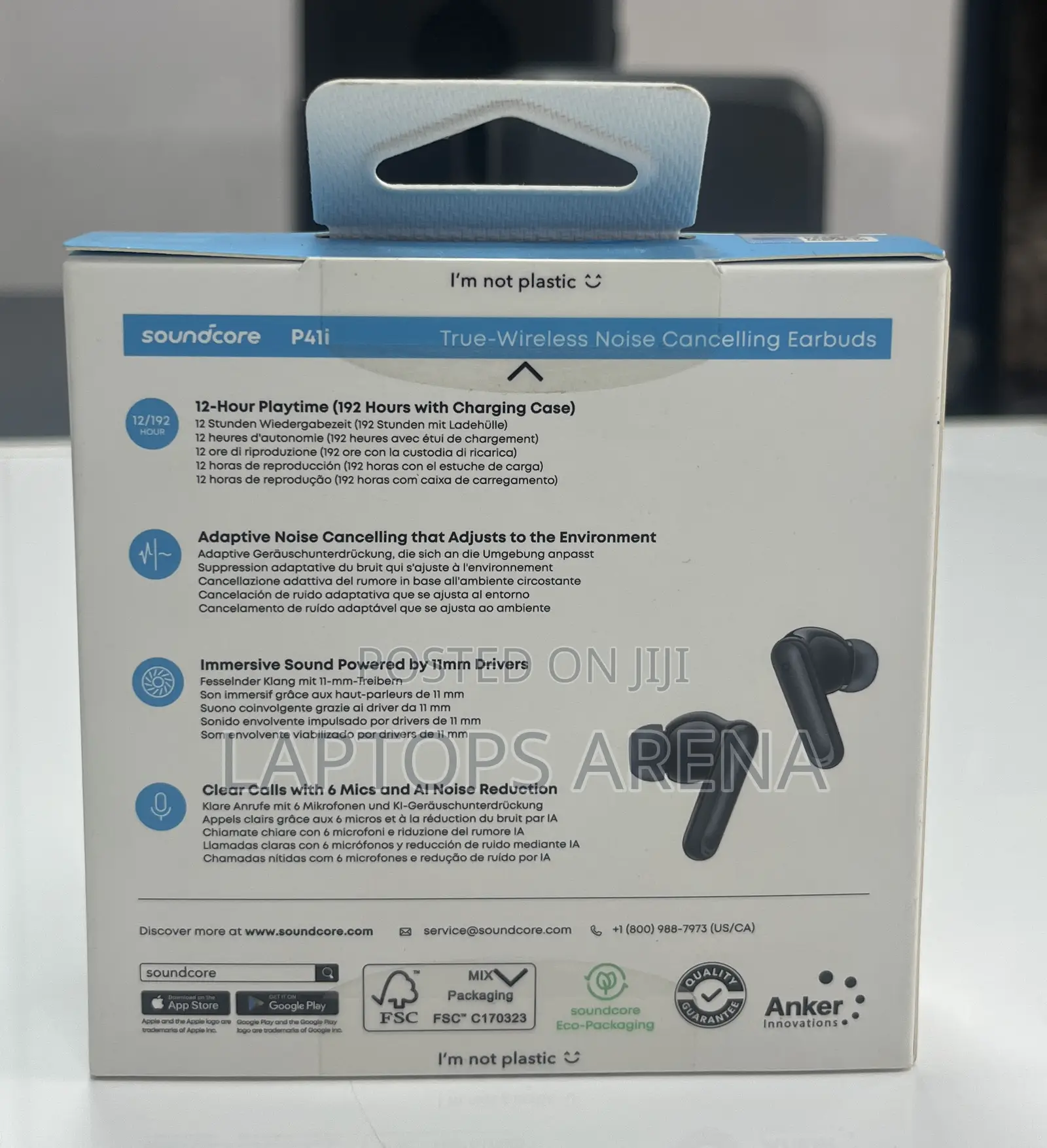 Soundcore P41i Earbuds With Built-in Phone Charging-Black