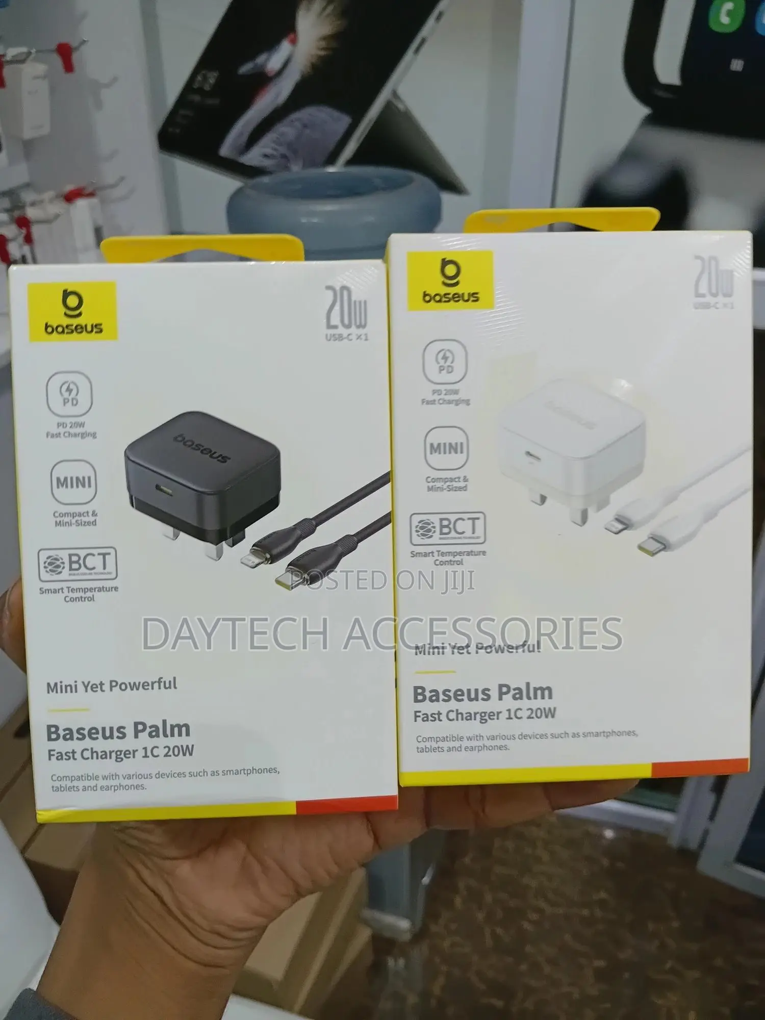 This Is a Baseus Palm Fast Charger With C to Lightning Cable - 20w.
