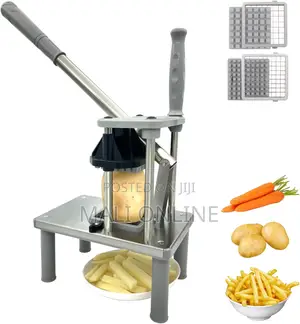 French Fry Cutter Potato Slicer 2 Blade Sizes Chip Cutter for Fries