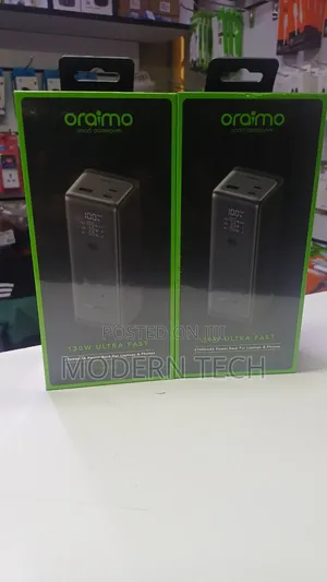 "Oraimo Powerjet 130 – 27,600mah 130w Power Bank for Laptops Phones"