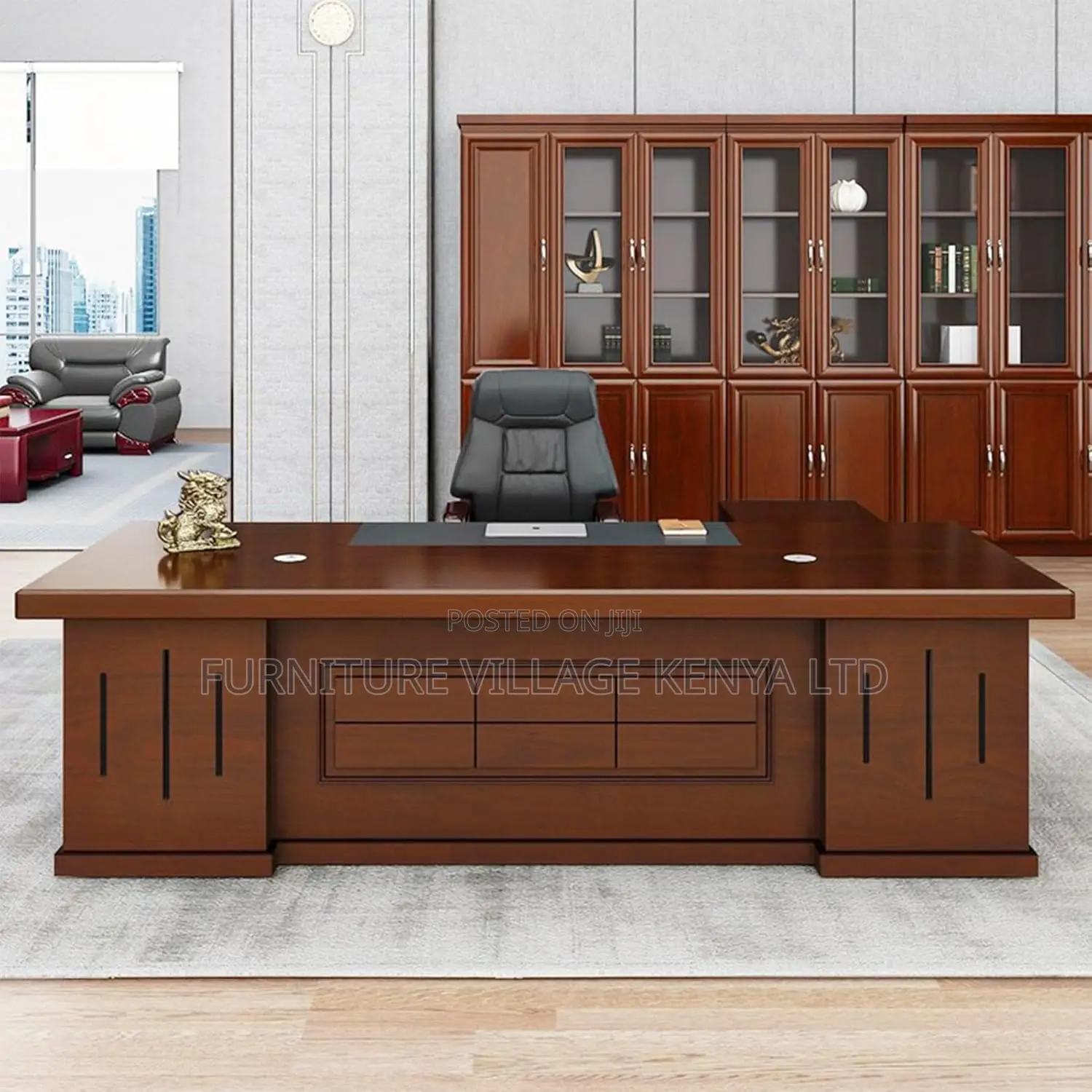 Office Desk; 1.6 Meter Execuive L-Shaped Office Desk