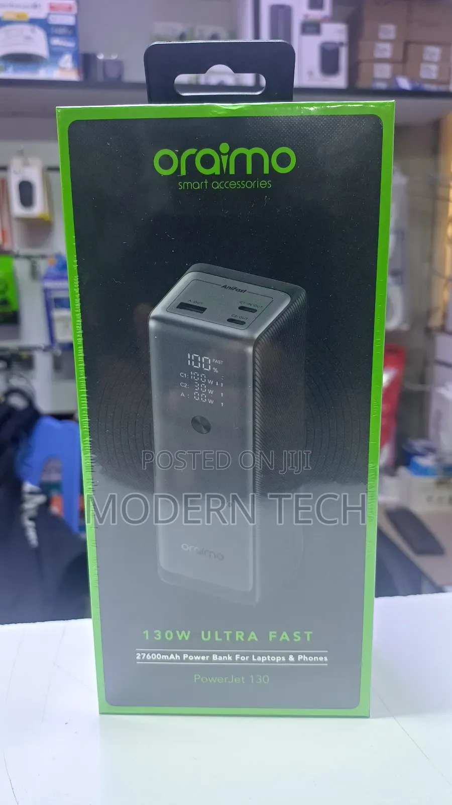 "130w Oraimo Powerjet 130 Power Bank – Massive 27,600mah