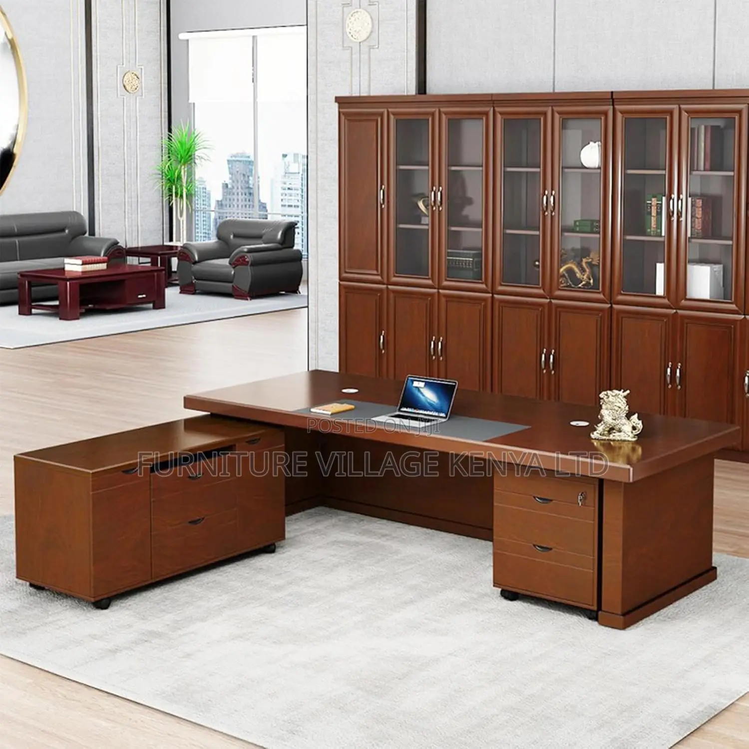 Office Desk; 1.6 Meter Execuive L-Shaped Office Desk