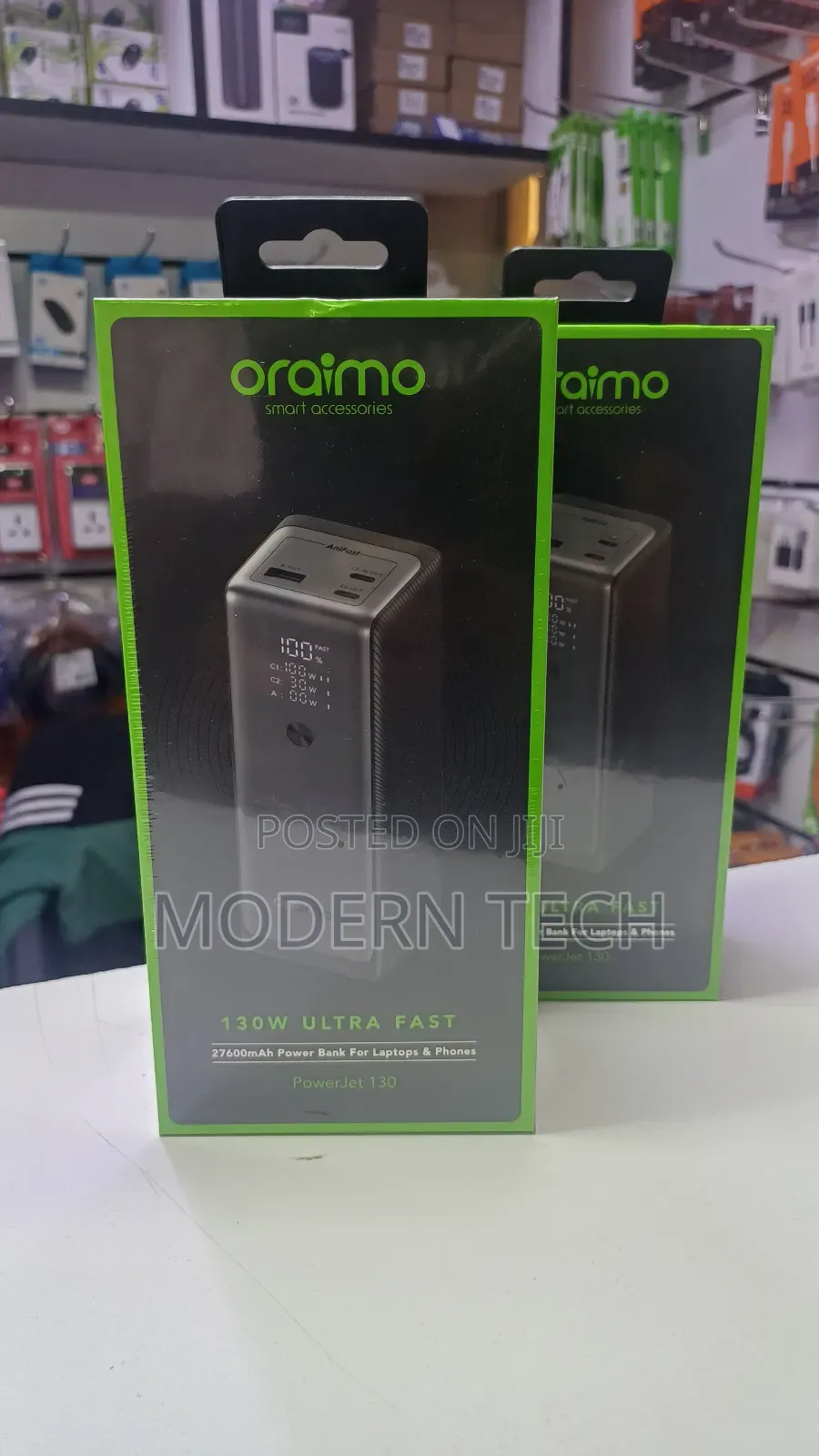 "130w Oraimo Powerjet 130 Power Bank – Massive 27,600mah