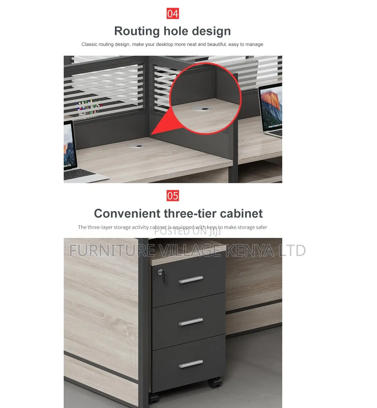 Office Workstation; 4- Persons Face to Face Office Workstation