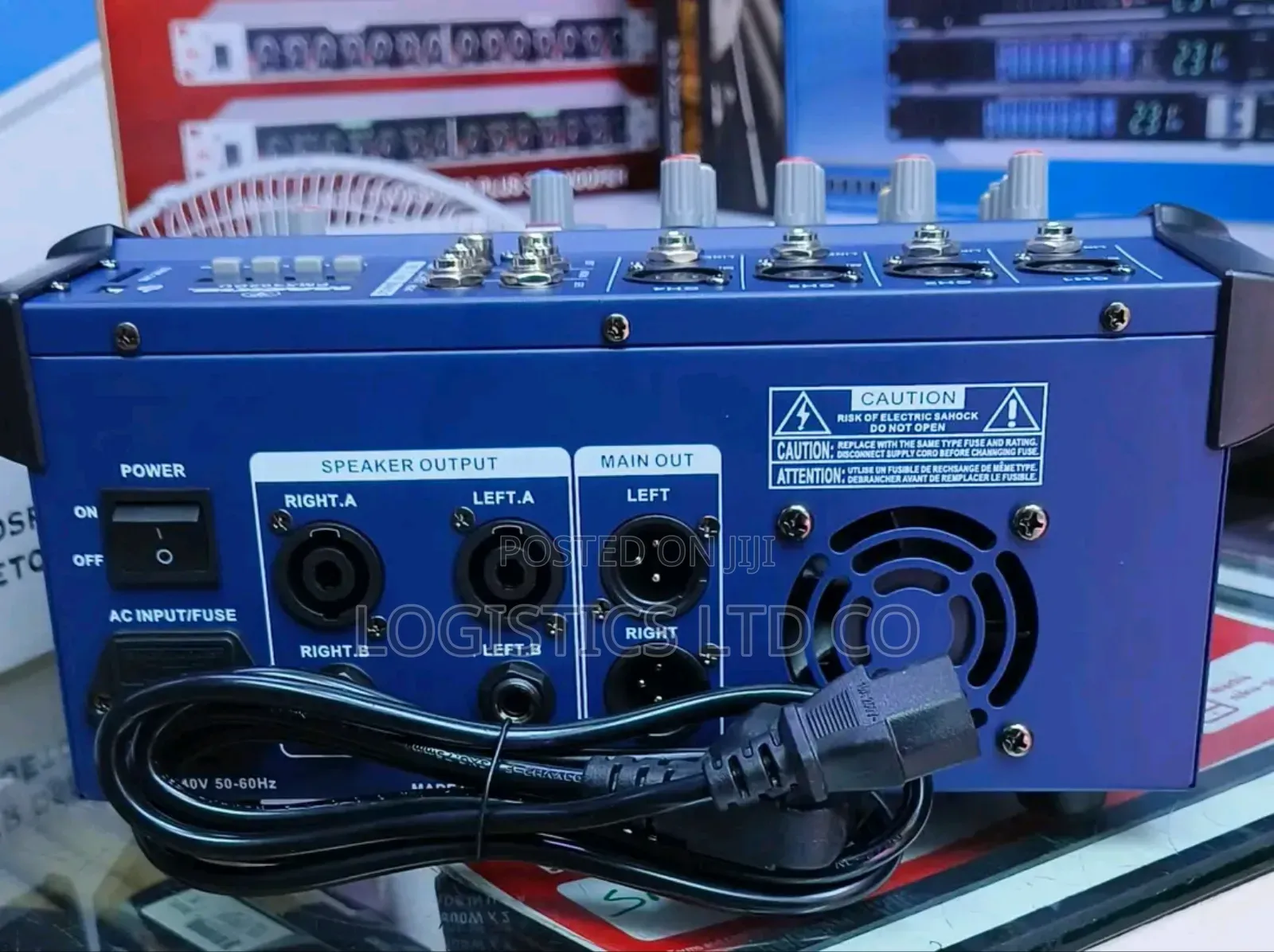 Omax 4 Channels Powered Mixer 1200 Watts , Usb , Bluetooth , Aux Phone