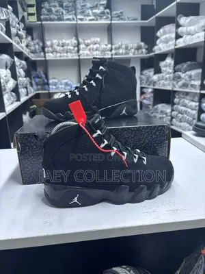 Jordan 9 Black/Black and Grey