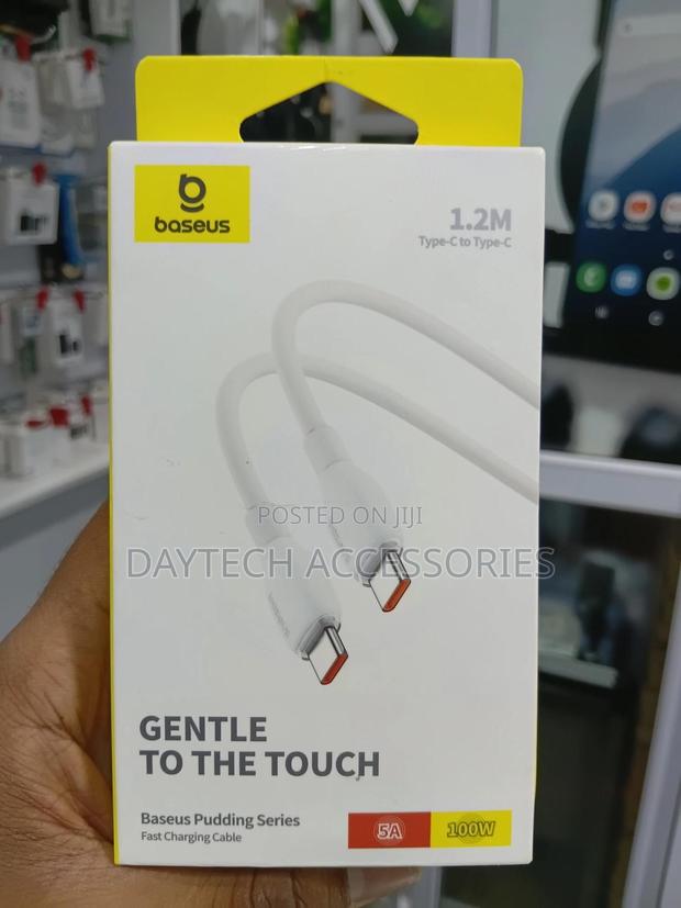 Baseus Pudding Series 100w Type-C to Type-C Fast Charging Data Cable.