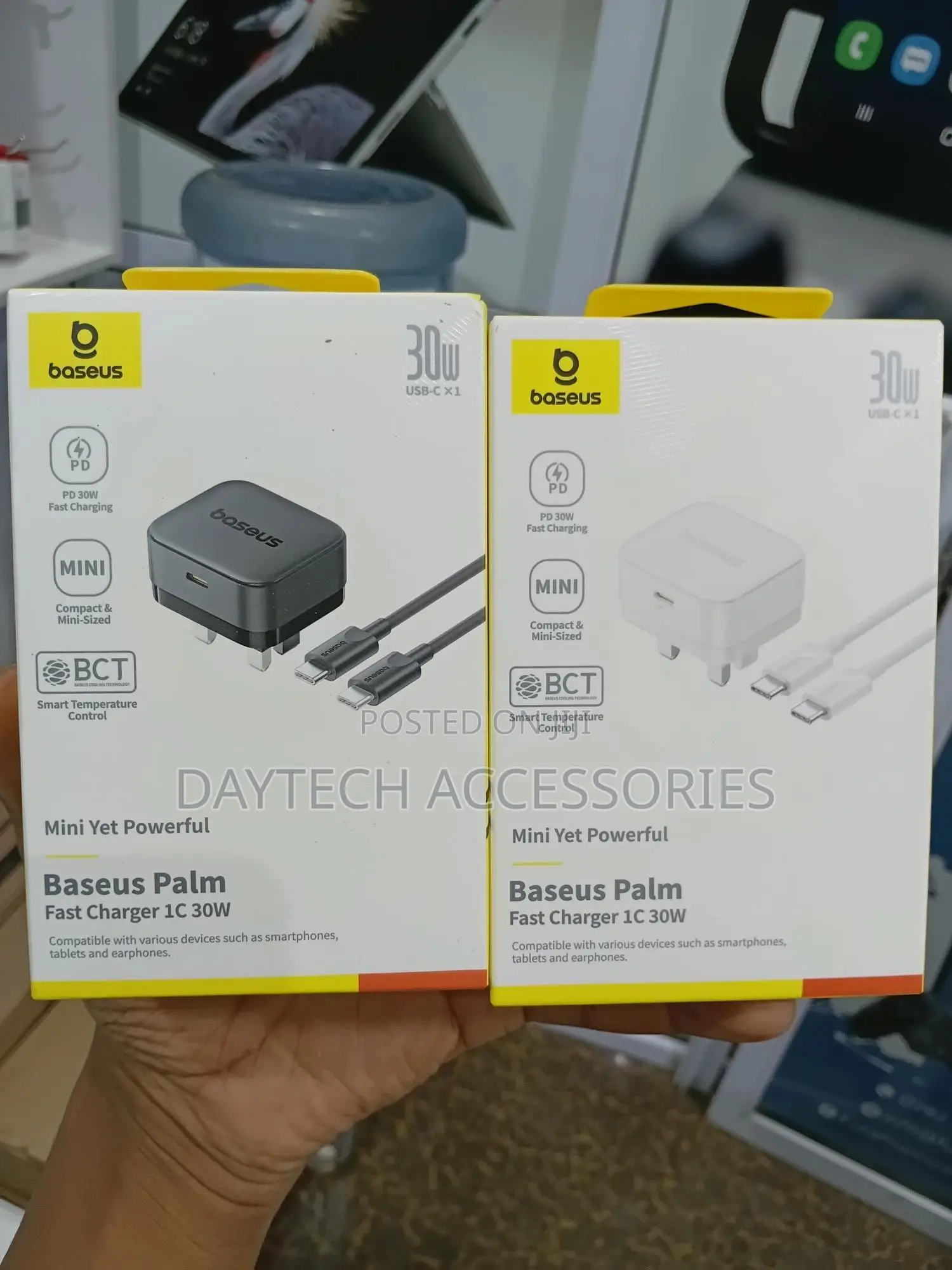 Baseus Palm Fast Charger 30w C to C Cable - Black