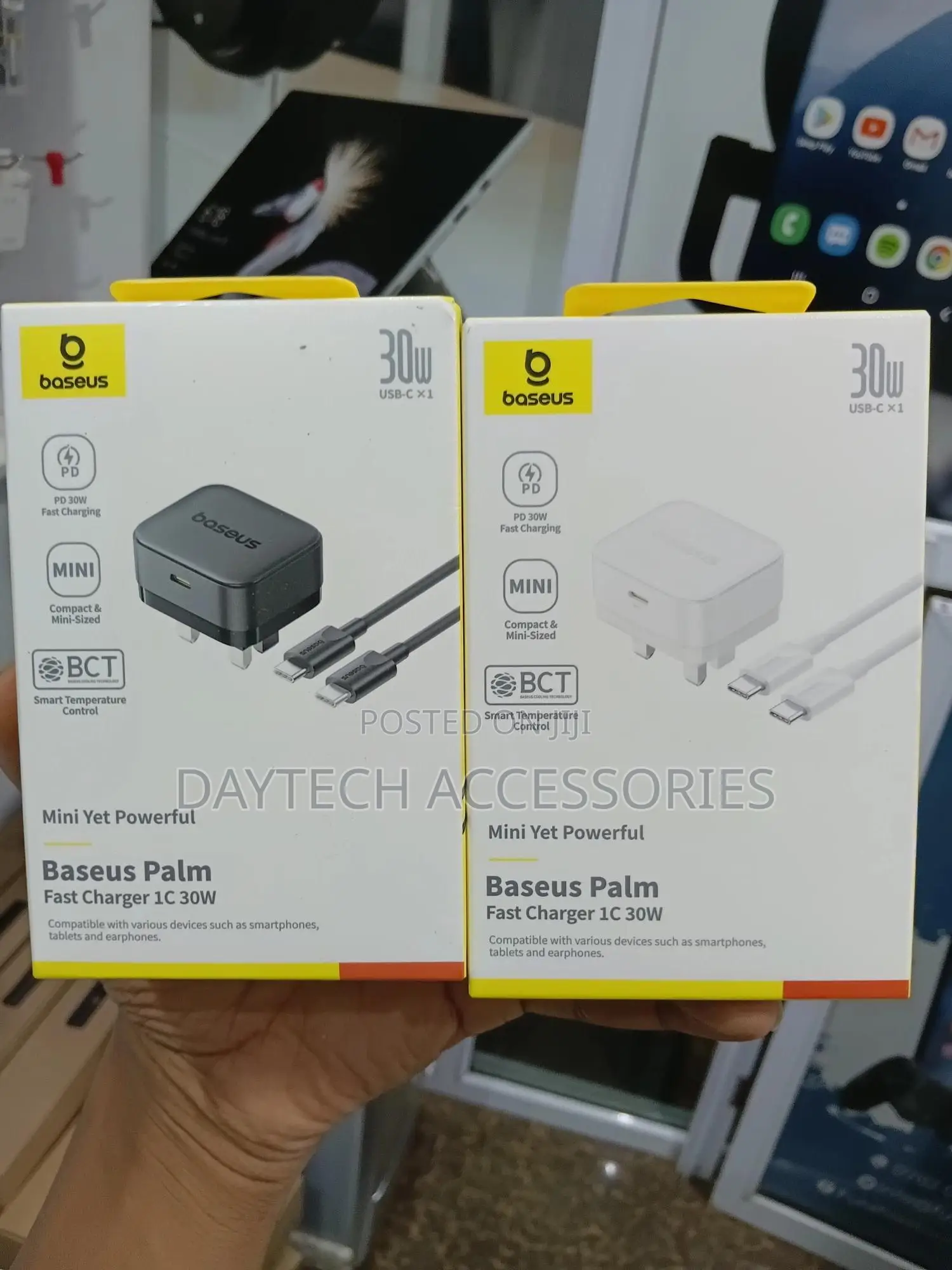 Baseus Palm Fast Charger 30w C to C Cable - Black